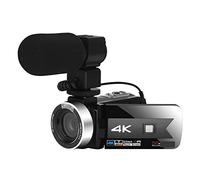 4K Digital Video Camera, Live Streaming Camcorder, Ultra HD Vlog Recorder with Night Vision and 128GB SD Card, Ideal for Photography and Webcam Use
