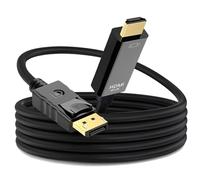 4K DisplayPort to HDMI 1.8M Cable, UHD 2K@120Hz,4K@30 Gold-Plated Unidirectional DP(Male) to HDMI(Male) Lead for Monitors/Projector/HDTV,Lenovo, HP, ASUS, Dell and Other Brand