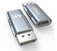 4K DisplayPort to HDMI Adapter, Gold-Plated DP to HDMI Converter Compatible for PC, Laptop, Monitor, TV, Projector, NVIDIA/AMD GPU, Dell/HP Desktop (4K@30HZ, 2 Pack)