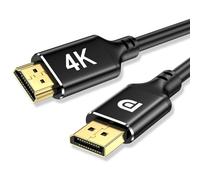 4K Displayport to HDMI Cable 1M,Uni-Direction,4k@30Hz,2k@60Hz,1080p Full HD,DP(Source) to HDMI(Display) Cable,PVC Cord,Gold-Plated Plugs for Dell,NVIDIA,AMD,Lenovo,Monitor, Projector(1M)
