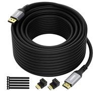 4K DisplayPort to HDMI Cable 50FT, Uni-Directional Active DP to HDMI Cord, 24AWG Heavy Duty Cable, HDR, Ultra HD, Supports 4K@60Hz, 2K@120Hz, 1080P for HDTV, Monitor, Projector- 50 Feet