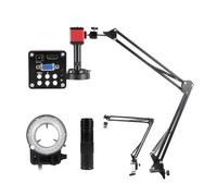4K Electronic Digital Microscope For Soldering Microscope Set 1080P VGA USB Industrial Camera 150x Lens Fold Bracket Remote Adjustable Magnification(HDMI VGA 1080P)
