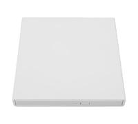 4K External USB Optical Drive with Dual USB Power CD DVD Burner for Laptops and Desktops Sturdy ABS Material (White)