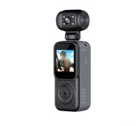 4K For Body Camera with For Night Vision, 2000mAh Battery Life, 130-Degree Field of View, and Support for 16GB to 128GB (Black)