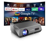 4K Google TV Projector with 2300 ANSI Brightness, Daylight Home Cinema | HDR Smart Projector with ToF Auto Focus, Auto Keystone, WiFi 6, Bluetooth, NFC, HDMI ARC 2.1 for Movies, Gaming & Golf
