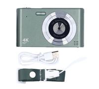 4K HD Digital Camera 16X Zoom 48MP Portable CCD Camera with LED Flashlight AF Auto Focus CCD Camera for Photography Travel Vlogging (Green)