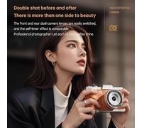 4K HD Digital Camera 64MP Resolution 16x Digital Zoom AF Diagonal Lens 3.0 Inch LCD Screen Manual Settings TF Card Dependent (Black 64G)