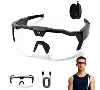 4K HD POV Sports Glasses with Camera, Baseball and Outdoor Activity Recording Glasses, Hands Free Recording, for running, Cycling and Hiking (Color-changing B)