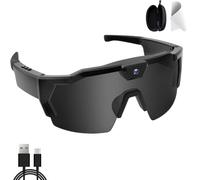 4k HD Pov Sports Glasses with Camera, Baseball & Outdoor Activity Recording Glasses, 120° Ultra Wide Angle HD For Extreme Sports Gear (Black-B)