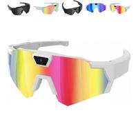 4K HD POV Sports Glasses with Camera, Smart Action Recording Sunglasses, Baseball Glasses Without Memory Card for Cycling Hiking (Color1)