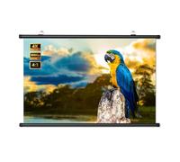 4K HD Wall-Mounted Projection Screen, 60 72 84 inch 4:3 16:9 Manual Pull Down Movie Screen for Home Theater, Open-Air Cinema, Camping(84" (4:3))