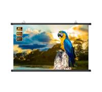 4K HD Wall-Mounted Projection Screen, 60 72 84 inch 4:3 16:9 Manual Pull Down Movie Screen for Home Theater, Open-Air Cinema, Camping(60" (16:9))