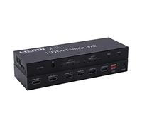 4K HDMI 2.0 Matrix Switcher - 4 In 2 Out, Supports 4K60Hz, HDCP 2.2