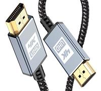 4K HDMI Cable 0.5M, Ultra High Speed Nylon Braided Lead HDMI 2.0 Short Cord Support 4K@60Hz, ARC, HDR, 3D, HDCP 2.2, Ethernet, Compatible TV, Monitor, PS5/4/3, Projector, PC, Xbox, Laptop(0.5Meter)
