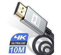 4K HDMI Cable 10m, Sweguard High Speed 18Gbps Braided HDMI 2.0 Cable 4K@60Hz 2K@144Hz Supports 3D UHD 2160p HD 1080p Ethernet HDCP 2.2 ARC Compatible Fire TV,Xbox,PS5/4/3,Blu-ray,Sky,Monitor,Laptop,PC