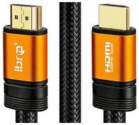 4K HDMI Cable 15M HDMI Lead - Ultra High-Speed 18Gbps HDMI 2.0b Cord 4K@30Hz Support Fire TV, Ethernet, Audio Return, Video UHD 2160p, HD 1080p, 3D, Xbox PlayStation PS3 PS4 PC - IBRA ORANGE
