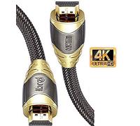 4K HDMI Cable 1M HDMI Lead - Ultra High-Speed 18Gbps HDMI 2.0b Cord 4K@60Hz Support Fire TV, Ethernet, Audio Return, Video UHD 2160p, HD 1080p, 3D, Xbox PlayStation PS3 PS4 PC - IBRA LUXURY