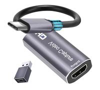 4K HDMI Capture Card, Cam Link Video Capture Card HDMI to 1080P Type-C for Windows Mac OS System for Streaming Gaming Meeting with USB C Adapter to Adjust PS3 4, Switch, Xbox