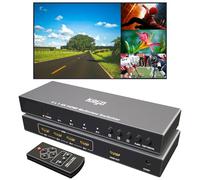 4K HDMI Multi Viewer (QuadView) with Remote - 4 HDMI Inputs (Devices) & 1 Output (Display), Up to 4K @30Hz, Seamless Switching