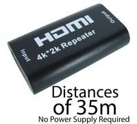 4K HDMI Signal Booster Repeater Over 35m Ultra HD Cable Extender Female Coupler