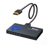 4K HDMI Splitter 1 in 4 Out with 5 Ft HDMI Cable, Yinker 4 Port Powered Splitter 1x4 Simultaneously 4 Screens 4K30Hz Distributor 4 Way for Xbox360 PS4 PS3 Roku HDCP1.4 EDID HDR