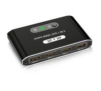 4K HDMI Splitter with Remote, 3 in 1 Out HDMI Switch Box, Aluminum 3 Port HDMI Switcher Selector, Support 4K@30Hz HD 3D 1080P for Cable Box Fire Stick Nintendo Switch Xbox PS3/4 DVD Blu-Ray