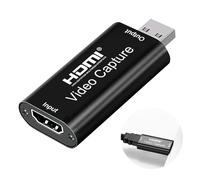 4K HDMI to USB Video Capture Card, 2.0 Audio Video Recording Card 1080P Output Record Audio Grabber for Live Streaming Conferencing Gaming on Switch PS4 PS5 Xbox OBS PC Windows Mac OS