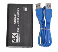 4K HDMI Video Capture Card, 1080P 60FPS, HDMI to USB 3.0 Capture Card, Low Latency, Supports Microphone Sound Input and Output, for Streaming Work, Streaming Online Meetings