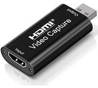 4K HDMI Video Capture Card, Cam Link Card Game Capture Card Audio Capture Adapter HDMI to USB 2.0 Record Capture Device for Streaming, Live Broadcasting, Video Conference, Teaching, Gaming (Black)
