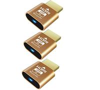 4K HDR HDMI Dummy Plug Headless Ghost Adapter,Virtual Monitor Display Emulator Compatible with Windows, Mac OS, Linux Support 4K@60Hz/2K@120/144Hz/1080P@120/144/240Hz Multiple Resolutions(3 Pack)