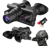 4K Helmet Mount Night Vision Scope Infrared 8X Zoom 4K Video Recording 1968ft Visibility Night Vision Goggles Hunting Binoculars for Adults with Tactical Light Hands Free NGV for Helmet