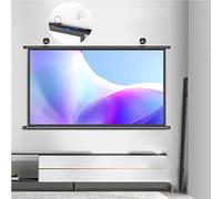 4K Home Projector Screen 30" 40" 50" Projection Screen Manual Pull Down Movie Screen For Indoor Home Theater, Anti-Crease, Easy Roll Up(50inch (127cm)-16:9)
