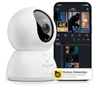 4K Indoor Cameras for Home Security, Pet Camera with App, Indoor Security Camera with AI Human & Pet Detection, 360° Pan Tilt, Auto Tracking, Color Night Vision, Two-Way Audio, Works with Alexa