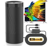 4K Indoor Digital TV Antenna with 25dB Amplifier | 300 Miles Long Range Digital HDTV Antenna, USB Powered Signal Booster for Smart TV, Free Local Channels ABC CBS NBC Fox