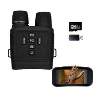4K Infrared Night Vision Binoculars with 10x Zoom - Night Vision Device for Hunting/Camping (NVG) - Rechargeable Thermal Imaging Function - Electronic Gift for Men (Husband/Father)
