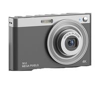 4K Lightweight Portable Ultra HD Digital Camera Retro Camera Compact Vlog Beauty Filter Camera(C13Black)