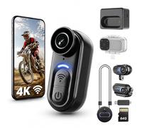 4K Mini Body Camera Action Cam with Six-axis Image Stabilization Audio & Video Recording - 128G Thumb-Sized Pov Worn Cameras - Wearable Portable Magnetic Camcorder for Work, Travel, Walking, Cycling