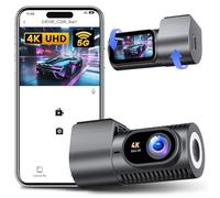 4K Mini Dash Cam Front with 1.5-Inch IPS Display, 5GHz Wi-Fi, 360° Rotation | Car Camera with WDR Night Vision, 24H Parking Mode, G-Sensor, Loop Recording,170° Wide-Angle Coverage for Cars