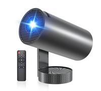 4K Mini Projector with WiFi 6 BT5.4, 270° Rotation, Trapezoidal Correction, Sound Base, Compatible with HDMI/USB/PS5, Portable Projector for Bedroom, Home and Outdoor