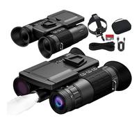 4K Night Vision Goggles for Adults - 1968ft Helmet Mounted Night Vision Binoculars with 8X Digital Zoom Tactical Light and Backlight Button, 64GB TF Card to Save Photo and Video, Black