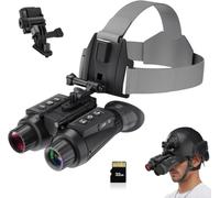4K Night Vision Goggles, Head-Mounted 3D Binoculars, 8X Digital Zoom | 7-level infrared night vision with helmet-compatible head-mounted design for adult use. Energy Class A.