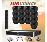 4K NVR Hikvision CCTV System PoE 8MP ColorVu AI Audio In/Outdoor Camera