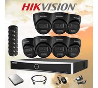 4K NVR Hikvision CCTV System PoE 8MP ColorVu AI Audio In/Outdoor Camera
