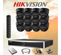 4K NVR Hikvision CCTV System PoE 8MP ColorVu AI Audio In/Outdoor Camera