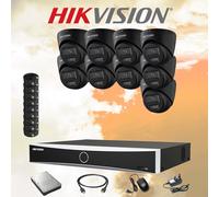 4K NVR Hikvision CCTV System PoE 8MP ColorVu AI Audio In/Outdoor Camera