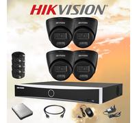 4K NVR Hikvision CCTV System PoE 8MP ColorVu AI Audio In/Outdoor Camera