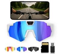 4K POV Sports Glasses with Camera, 2026 Upgrade 120° Ultra Wide Angle HD Wearable Body Adventure Action Glasses, Cameras, for Cycling, Baseball & Outdoors Activities (White,128G)