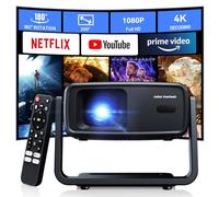 4K Projector Decoding Support, Projector with WiFi and Bluetooth, Native 1080P mini projector, 180° Rotatable with Auto Keystone, 200'' Screen Portable Outdoor Home Theater Movie Smart Projectors