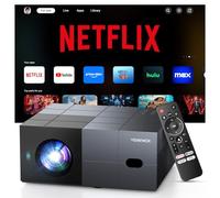 4K Projector with Built-in Apps, 1500 ANSI/Compatible with Netflix/Dolby Audio Smart Projector with WiFi 6 and Bluetooth 5.3,Outdoor Movie Proyector for Home Theater HDR10+ UPGRADE