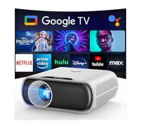 4K Projector with GoogIe TV, Goiaey 2000 ANSI Projector with WiFi and Bluetooth, Built-in Official Apps, GoogIe Voice, DoIby Audio, HDMI ARC CEC Native 1080P Movie Projector